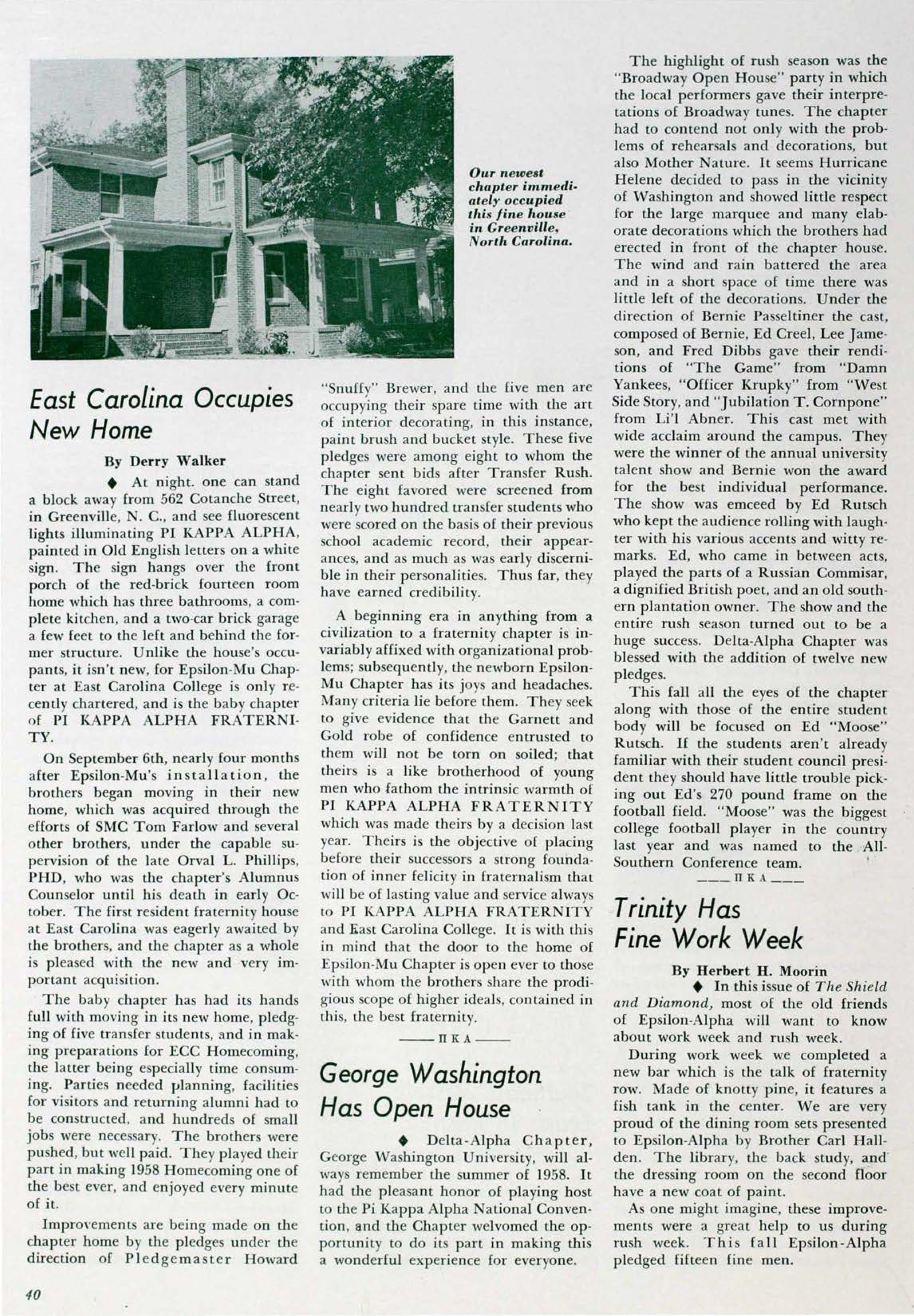 East Carolina Occupies New Home